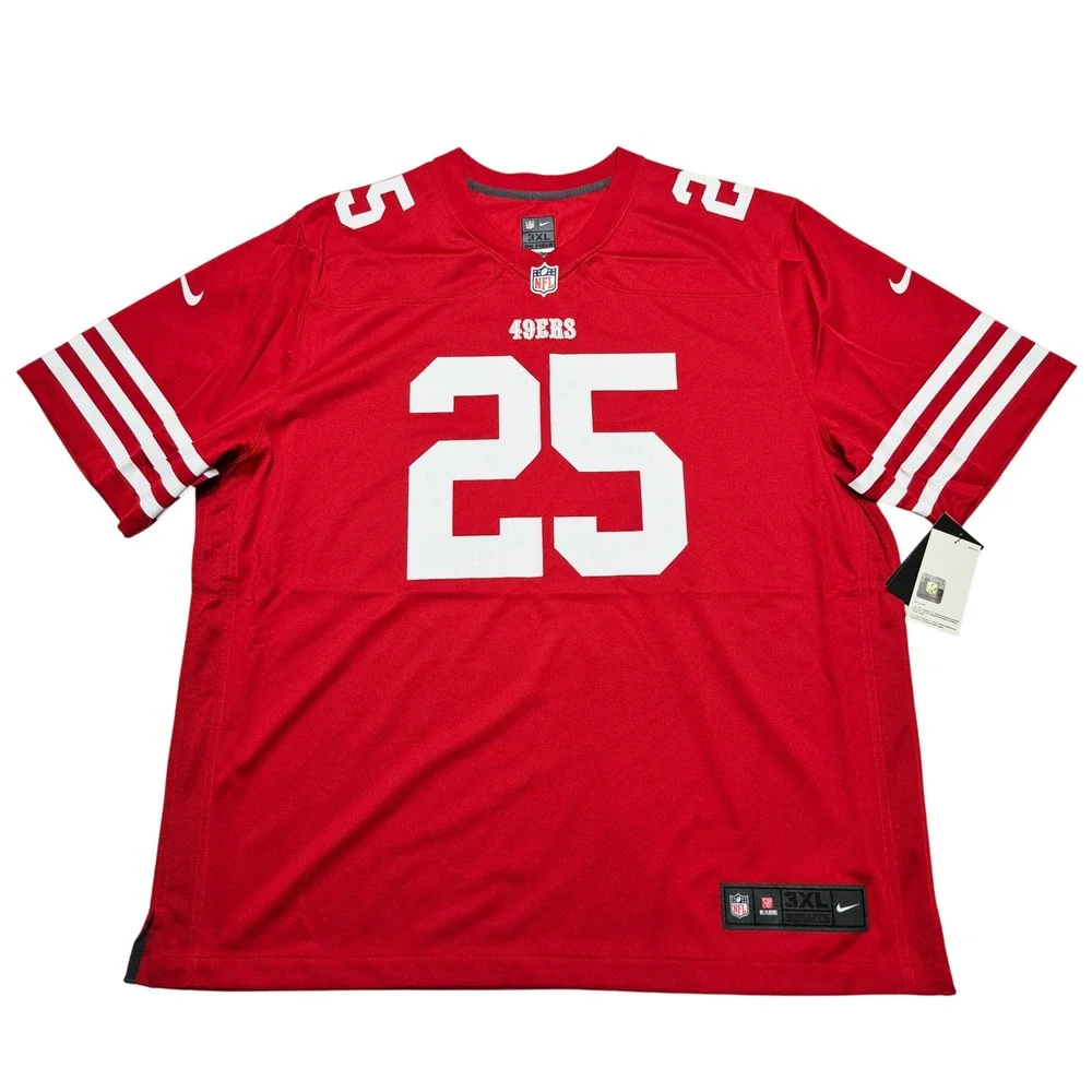 Elijah Mitchell San Francisco 49ers Nike Game Jersey Scarlet Red Men's Size 3XL